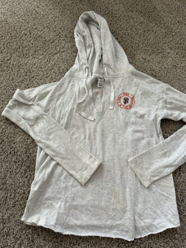 Pink VS San Francisco Giants Petite Sweatshirt Gray Hoodie Logo 58 Size ... - $9.49