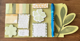 14 Piece Sticky Notes Set Booklet Bookmark Botanical Themed Plant Leaf P... - £7.14 GBP