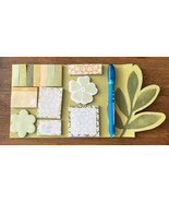 14 Piece Sticky Notes Set Booklet Bookmark Botanical Themed Plant Leaf P... - $8.95