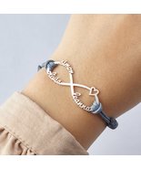 Personalized Infinity Name Bracelet Silver Jewelry Gift for Moms &amp; Loved... - £30.53 GBP+