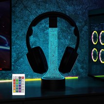 Yuandian Light Up Headphone Stand For Desk, Gaming Headset Holder Rgb Wi... - $36.99