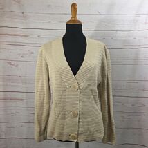 Talbots Women's Beige Knit Vneck Cardigan Sweater Size XL NWT - $27.72