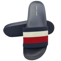 Nwt Tommy Hilfiger Msrp $51.99 Women&#39;s Navy Blue Slip On Slides Sandals Size 10 - £21.57 GBP