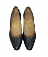 Salvatore Ferragamo Heels Size 7 AA Gray Womens Leather - £23.34 GBP