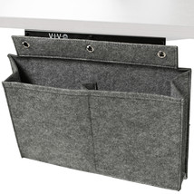 VIVO Side Storage Pocket for Desk, Workstation Organizer with 2 Pocket Sections - £34.71 GBP