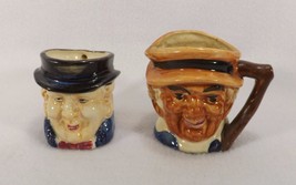 Vintage Pair of Occupied Japan &amp; Early Japan Toby Mugs Men Figural Character - £5.45 GBP