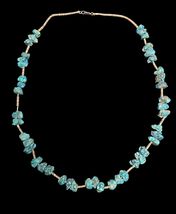 Vintage Turquoise Nugget Necklace Shell Heishi 30 Inch Southwest Style - $376.15