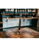 Vtg MCM Beer Bottle Can Opener Brown Bakelite Swirled Handle Rope Bead Bar - $25.46 CAD