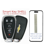 KEY CUT + 5-Button Smart Key SHELL for Chevrolet 2016-2022  HYQ4AA HYQ4EA - €21,45 EUR