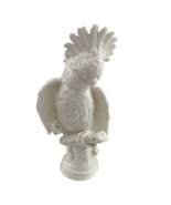 Porcelain Blanc de Chine White Cockatiel Cockatoo Bird Figurine Japan Italy - $99.00