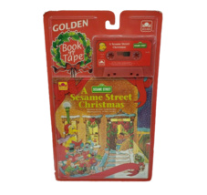 NEW VINTAGE 1992 GOLDEN BOOK N TAPE A SESAME STREET CHRISTMAS BOOK + TAP... - $19.00