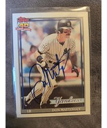 Don Mattingly Hand Signed Baseball Card Autographed New York Yankees HOF... - $428.53 MXN