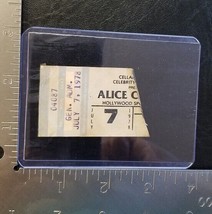 Alice Cooper - Vintage July 07, 1978 Hollywood, Florida Concert Ticket Stub - £18.79 GBP