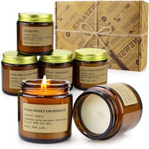 6 Pack Candles For Home Scented Aromatherapy Candle Gift Set For Women Soy Wax - £30.08 GBP