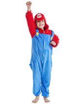 Kids Super Mario Pajamas Christmas Halloween One Pieces Jumpsuit Cosplay Costume - £17.55 GBP