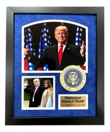 RARE President Donald Trump Framed Photo Seal Collage MAGA Memorabilia A... - £199.92 GBP