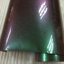 Prem Gloss Chame Glitter lic Green purple Vinyl Car Wrap Foil With Air Release   - £37.05 GBP
