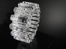 CLEAR HEAVY GLASS SPROCKET 7" DIAMETER  BY 2.5" HIGH ASHTRAY.  #1969 image 9