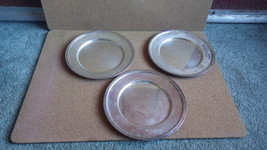 SET OF 3 VINTAGE 6 INCH STERLING SILVER BREAD PLATES - $275.00