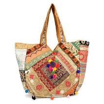 Women Girls handbag traditional Rajasthan artwork handmade tote SQR - £29.35 GBP