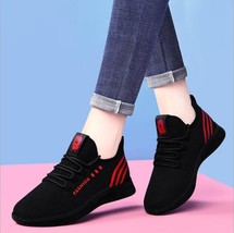 Black Sneakers shoes for women B35red 38 - £15.16 GBP