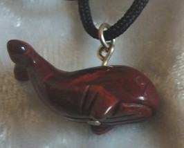 Carnelian Dolphin Gemstone Fetish Pendant - £3.99 GBP