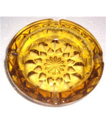 Vintage Anchor Hocking Amber Glass Fairfield Pattern Ashtray - $39.99