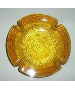 Vintage  Anchor Hocking Amber GLASS Heavy XLARGE ASHTRAY - $49.99