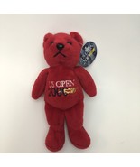 Bean Bag Bear Plush Stuffed Animal US Open 2000 Tennis With Tag “Deuce” Red - $4.95