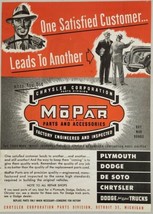 1944 Print Ad Mopar Parts & Accessories Chrysler Co. Detroit,Michigan - $19.42