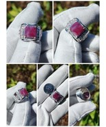 Natural untreated Tanzania Ruby 8.17 carat silver Handmade ring - $427.50