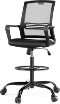 Tall Standing Office Desk Chair With Adjustable Footring,, Breathable Mesh. - £106.55 GBP