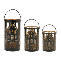 Punched Metal House Lantern (Set of 3) - $1,868.84 MXN