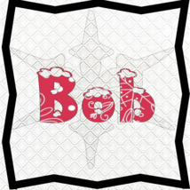 Bob Name-Digital ClipArt-PNG-Art Clip-Gift Tag-Christmas-Snowflakes-Notebook - £0.98 GBP