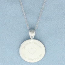 Do What You Love, Love What You Do Necklace in 14k White Gold - £405.93 GBP