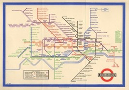 painting  1933 Book, London Underground Maps   Print Canvas Giclee - £9.05 GBP+