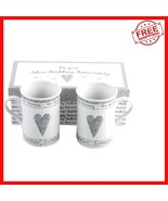 Beautifully Crafted 25th Anniversary Mugs - Perfect Wedding Gifts for Co... - $40.58