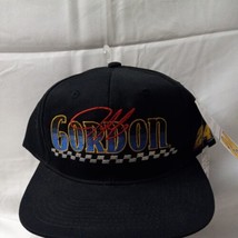 VINTAGE Deadstock Spellout Jeff Gordon 24 Black Trucker Hat Cap Snap Back NWT   - £29.59 GBP