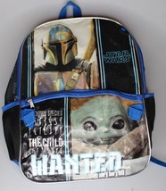 Disney Star Wars The Mandalorian Baby Yoda Boys School Backpack 16 x 12 x 5 - £11.62 GBP