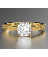 2.00 Ct G VS1 Cushion Cut Lab Grown Diamond Engagement Ring 14k Yellow Gold - €1.606,88 EUR