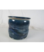 Whitefish Pottery French Butter Keeper Handmade Ceramic Blue and White S... - $499.50 MXN