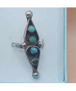 Vintage Native American Turquoise Ring, Size 6 1/2, - $102.57 CAD