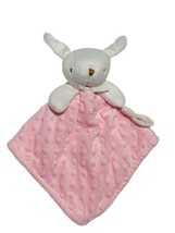 Blankets &amp; Beyond Bunny Rabbit Pink Minky Dot Baby Girl Security Lovey Buddy - £9.84 GBP
