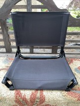 THE STADIUM CHAIR (Game Changer) Black Folding Stadium Chair Bleacher Se... - $49.50