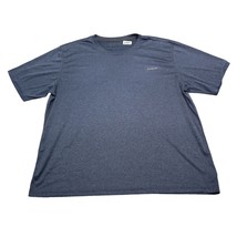 Reebok Shirt Mens Large Blue Stretch Workout Gym Running Workwear Cross Fit - $15.72