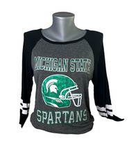 Michigan State University State Bleed Green and White MSU Shirt Top Size... - £13.77 GBP