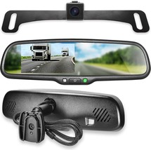 Master Tailgaters Rear View Mirror with 4.3” LCD Screen and 170° Backup ... - $107.38