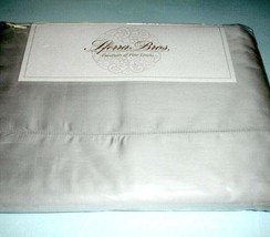 Sferra Elyse Grey Queen Sheet Set 300TC Egyptian Cotton Sateen Italy New - $329.00