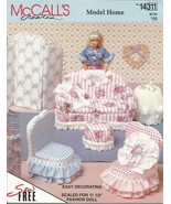 Vintage McCall&#39;s #14211 Model Home Furniture Pattern for 11-1/2&quot; Barbie ... - $15.00