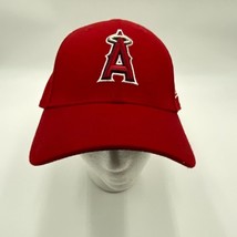 LA Angels New Era 59Fifty Fitted Cap Hat Size Medium Large Halo Embroidered Red - £15.47 GBP